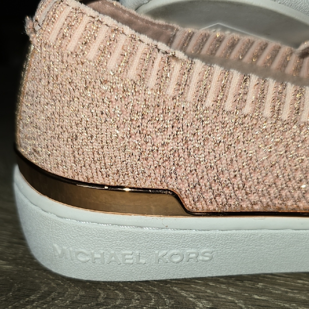 Michael Kors Women's Sparkling Rose Gold Loafers - Picture 2 of 9